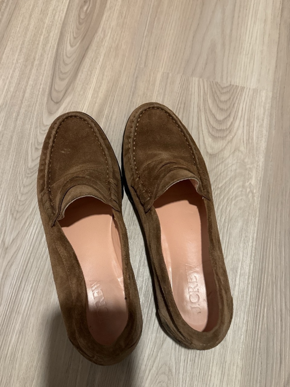J. Crew Brown Suede Penny Loafers